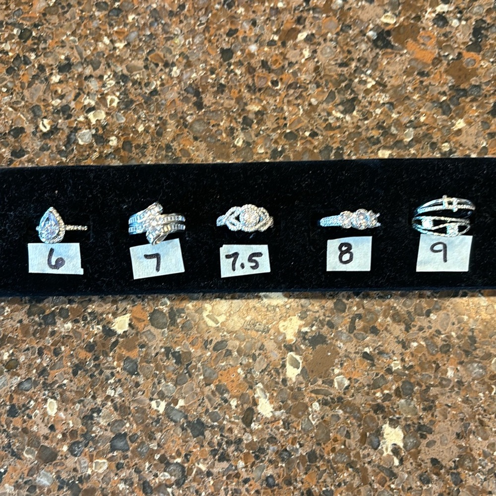 Lot of sterling silver rings. Misc.  sizes - Most only worn once or never worn.